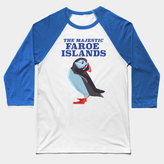 The Majestic Faroe Islands travel poster Baseball T-Shirt by nickemporium1